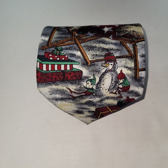 Americana by MBP Tie Mens Americana Series Surfside Santa Circa 1902 Silk - Picture 3 of 9